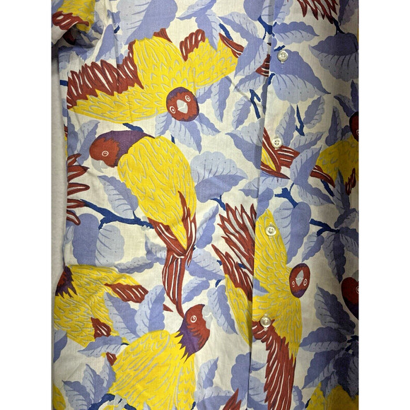 VINTAGE‎ Islander Hawaiian Shirt Small Button Up Birds - Picture 3 of 6